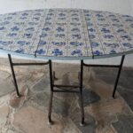 Mesa Plegable, Tapa Oval, Cármica, 2 Alas