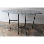 Mesa Plegable, Tapa Oval, Cármica, 2 Alas - Imagen 2