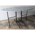 Mesa Plegable, Tapa Oval, Cármica, 2 Alas - Imagen 3
