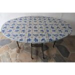 Mesa Plegable, Tapa Oval, Cármica, 2 Alas - Imagen 4