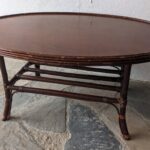 Mesa De Sala, Oval, Caña Y Madera