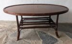 Mesa De Sala, Oval, Caña Y Madera - Imagen 2
