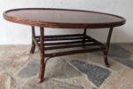 Mesa De Sala, Oval, Caña Y Madera - Imagen 3