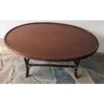 Mesa De Sala, Oval, Caña Y Madera - Imagen 4