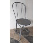 Silla De Hierro, Tipo Bar, Asiento De Chapa - Imagen 2