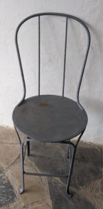 Silla De Hierro, Tipo Bar, Asiento De Chapa - Imagen 3