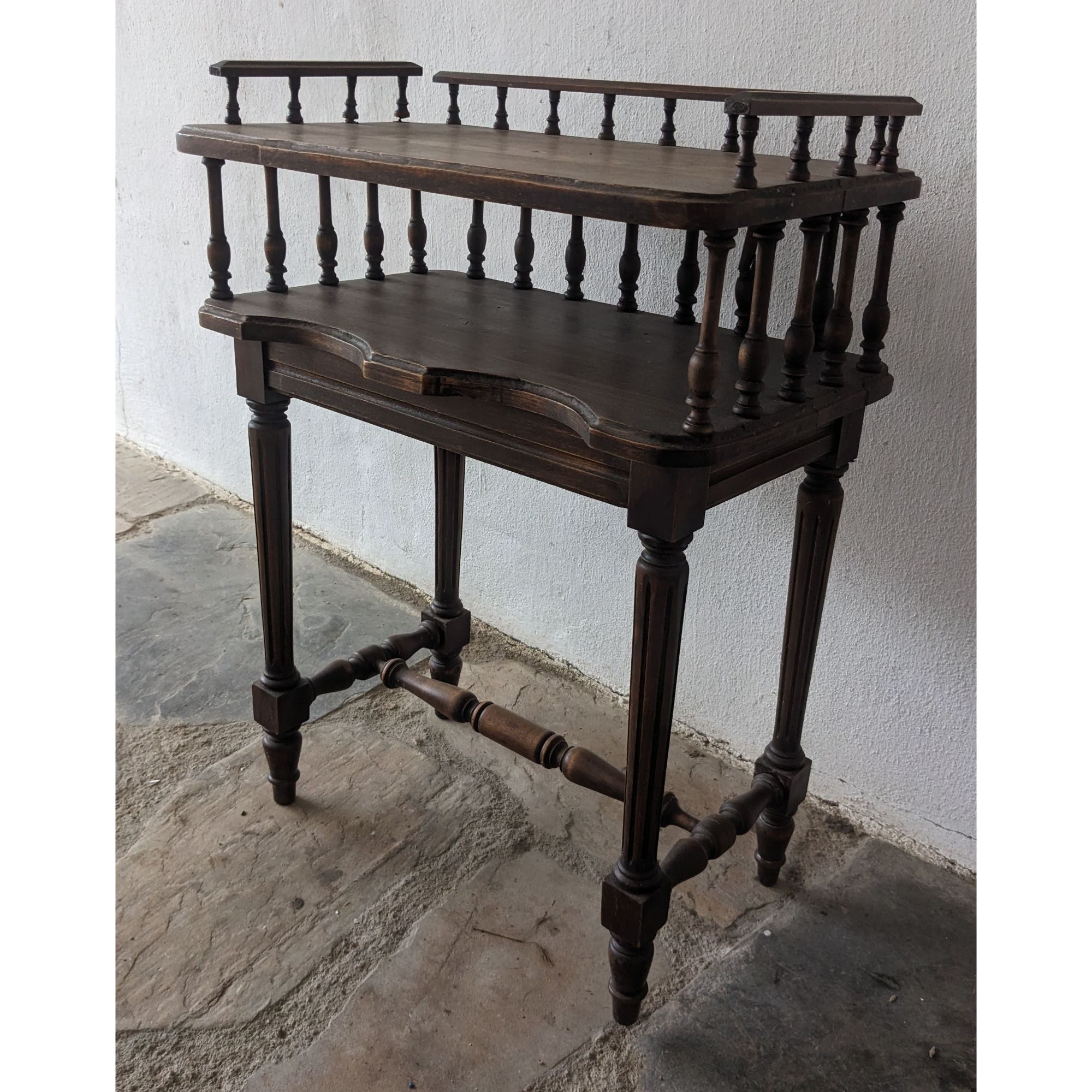 A1785_01 Mesa Auxiliar, Tipo Teléfono, 2 Niveles, Con Barandilla - Imagen 1