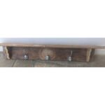 Perchero Horizontal Rustico, Madera, 3 Perchas