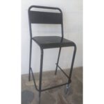 Taburete De Chapa, Banqueta, Con Respaldo - Imagen 3