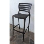 Taburete Alto, PVC, Con Respaldo