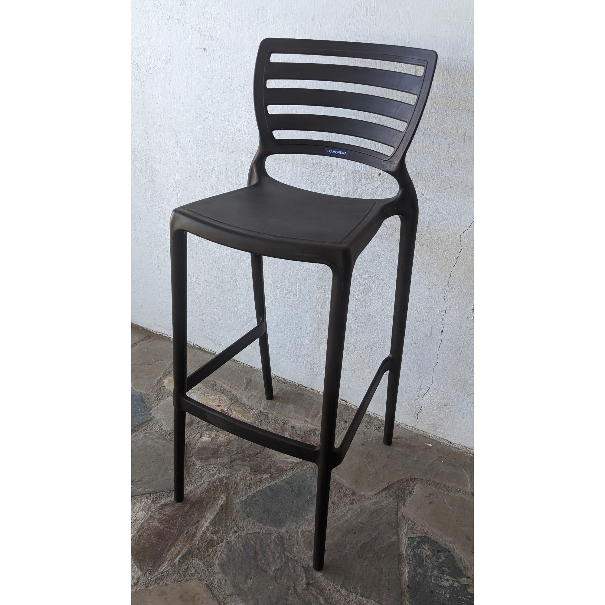 A1802_01 Taburete Alto, PVC, Con Respaldo - Imagen 1