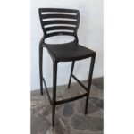 Taburete Alto, PVC, Con Respaldo - Imagen 2