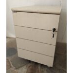Mueble Cajonero Rodante De Oficina, 4 Cajones, Con Llave