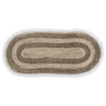 Alfombra / Sendero De Mesa De Junco Natural Con Borde De Hilo - 44x95 Cm