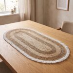 Alfombra / Sendero De Mesa De Junco Natural Con Borde De Hilo - 44x95 Cm - Imagen 5