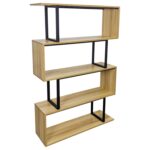 Estantería Moderna Multiuso De Metal Y Madera - 5 Niveles - Imagen 2