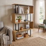 Estantería Moderna Multiuso De Metal Y Madera - 5 Niveles - Imagen 7