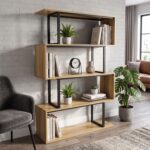 Estantería Moderna Multiuso De Metal Y Madera - 5 Niveles - Imagen 8