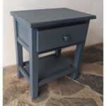 Mesa Auxiliar De Madera, 2 Niveles, 1 Cajón - Imagen 2