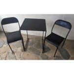 Juego Tipo Bar, Mesa + 2 Sillas De Hierro - Imagen 2