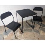 Juego Tipo Bar, Mesa + 2 Sillas De Hierro - Imagen 3