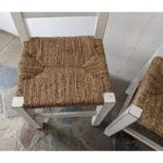 Silla De Madera Rustica, Patinada, Asiento De Cardo - Imagen 4