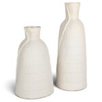 Set Jarrones De Cerámica Decorativos, Estilo Ánfora - 2 Unidades