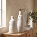 Set Jarrones De Cerámica Decorativos, Estilo Ánfora - 2 Unidades - Imagen 5