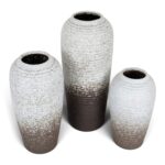 Set Jarrones De Cerámica Decorativo, Modelo Cónico - 3 Unidades - Imagen 2